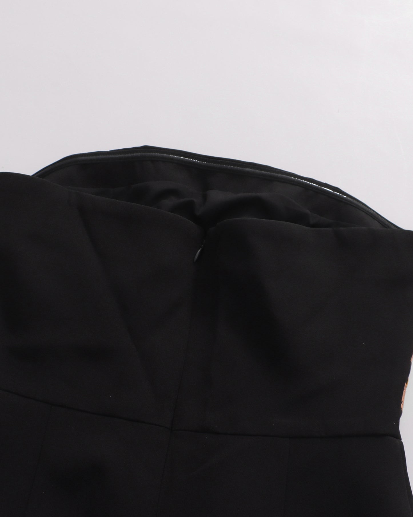 Black Strapless Fringe Embellished Mini Dress