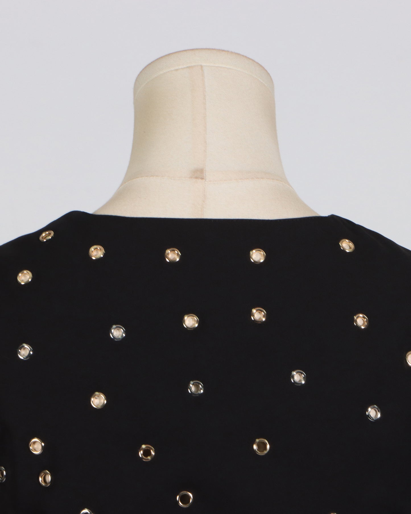 Black Studded Buckle Wrap Vest