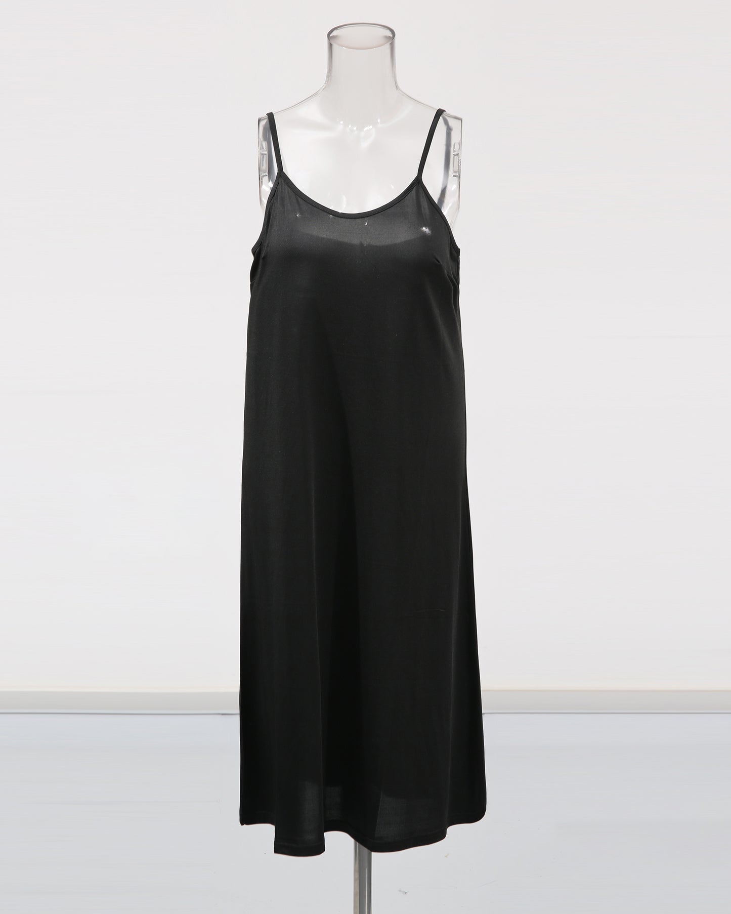 Black Tie-Dye Sheer Belted Maxi Dress