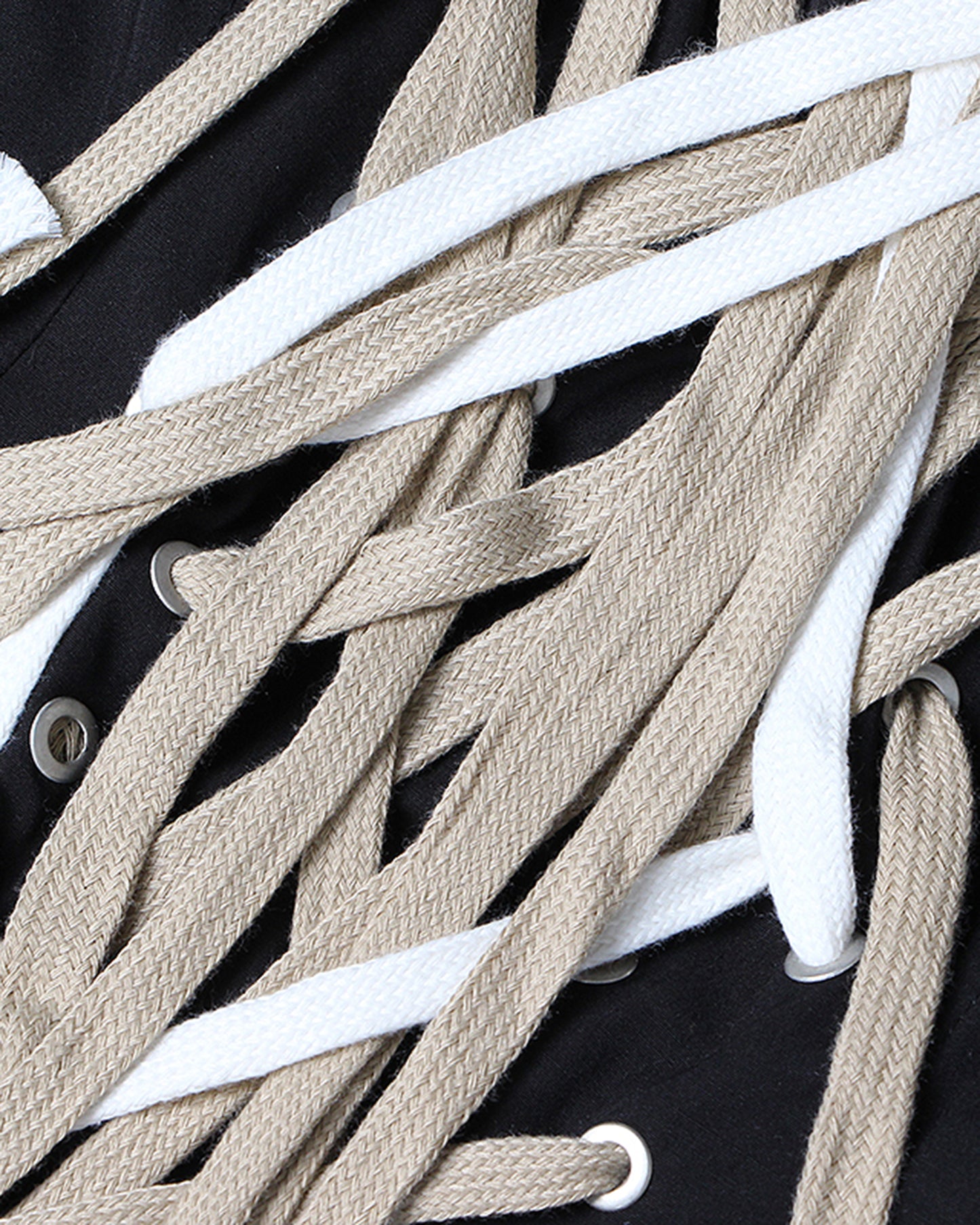 Black V-neck Lace-Up Mini Dress