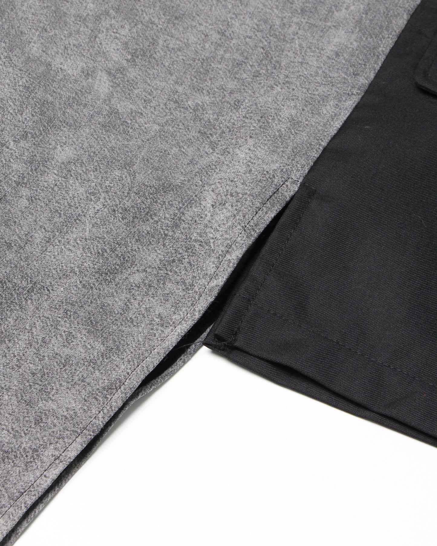 Black & Denim Mixed-Media Asymmetrical Blazer