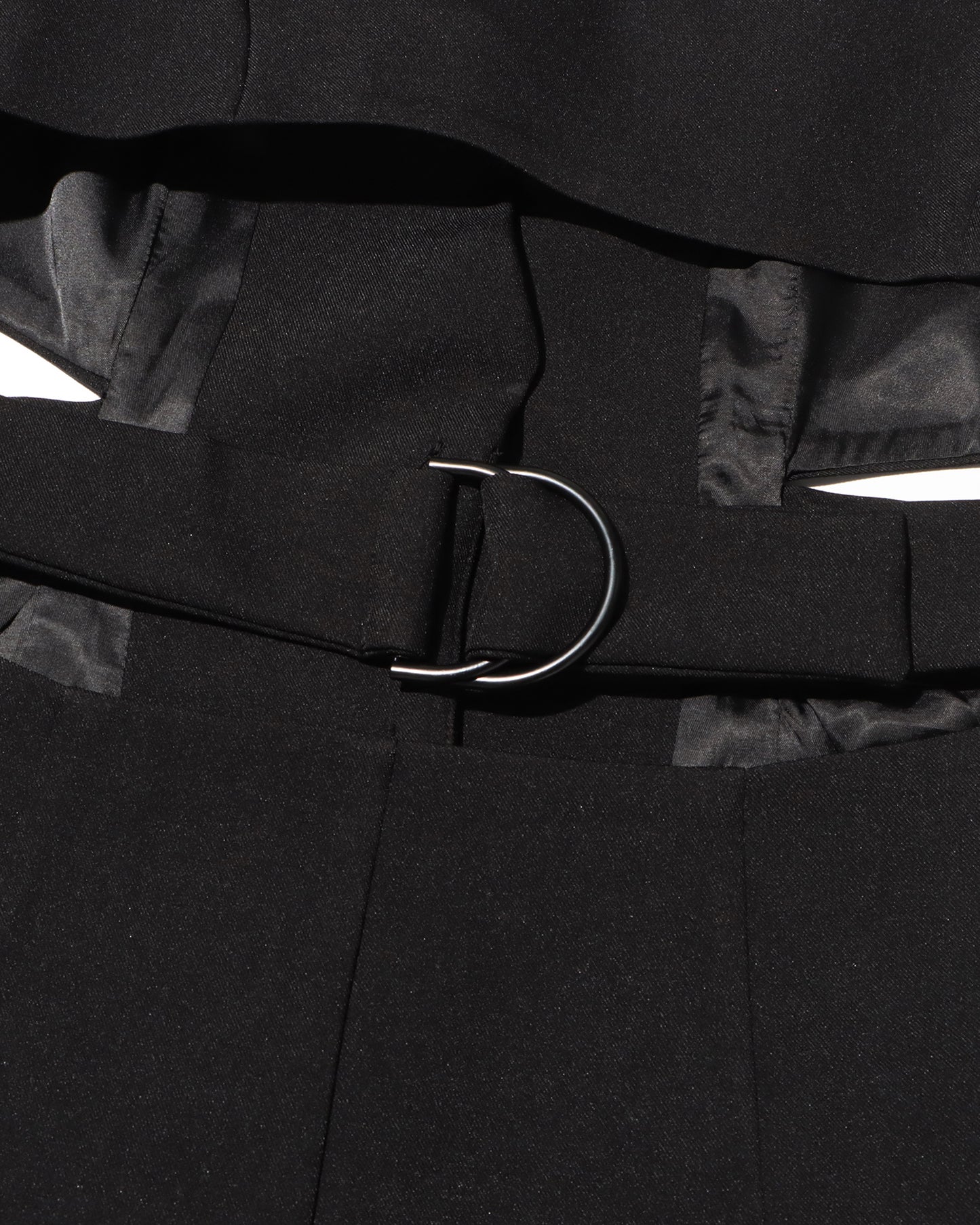 Black Tailored Cutout Waist Blazer Jacket