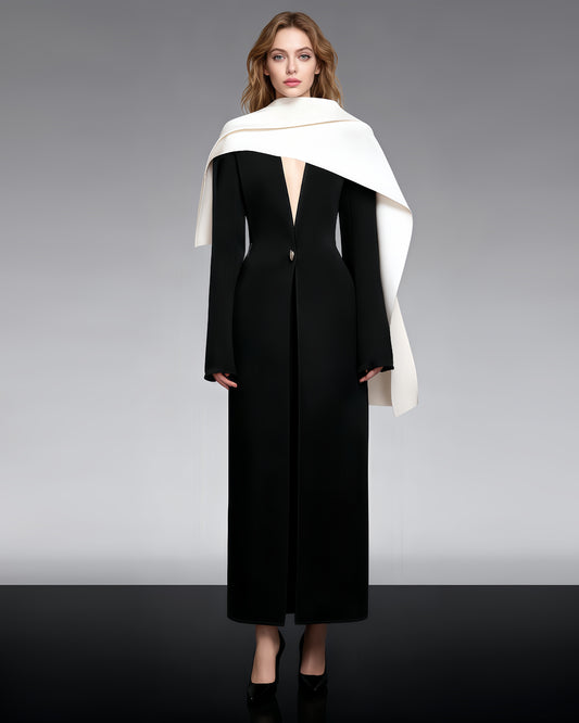 Black & White Cape Avant - Garde Jacket