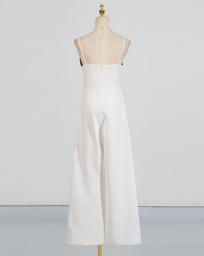 Black & White Shell Pattern Jumpsuit