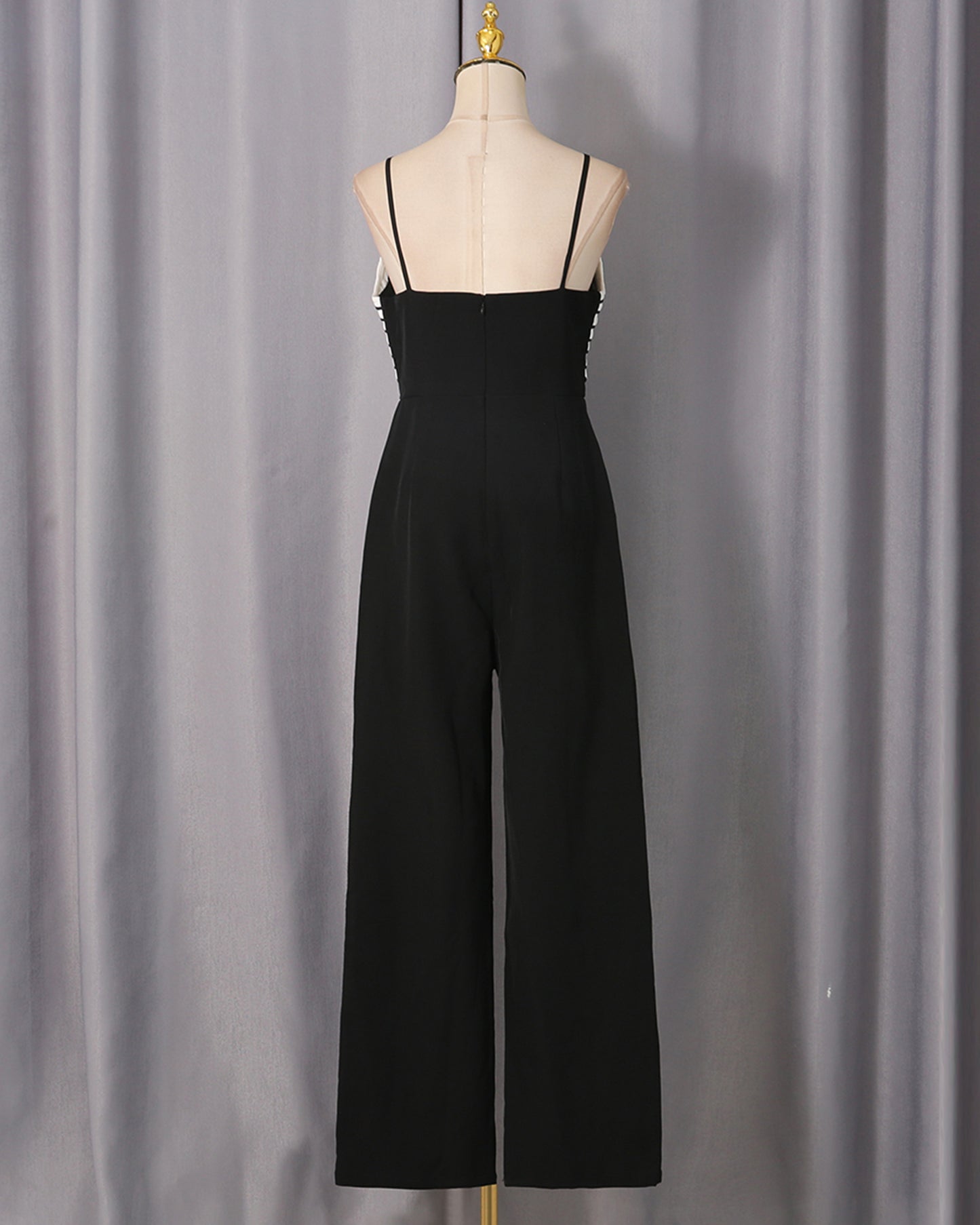 Black & White Wing Pattern Jumpsuit