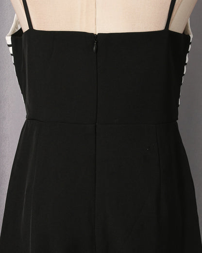 Black & White Wing Pattern Jumpsuit