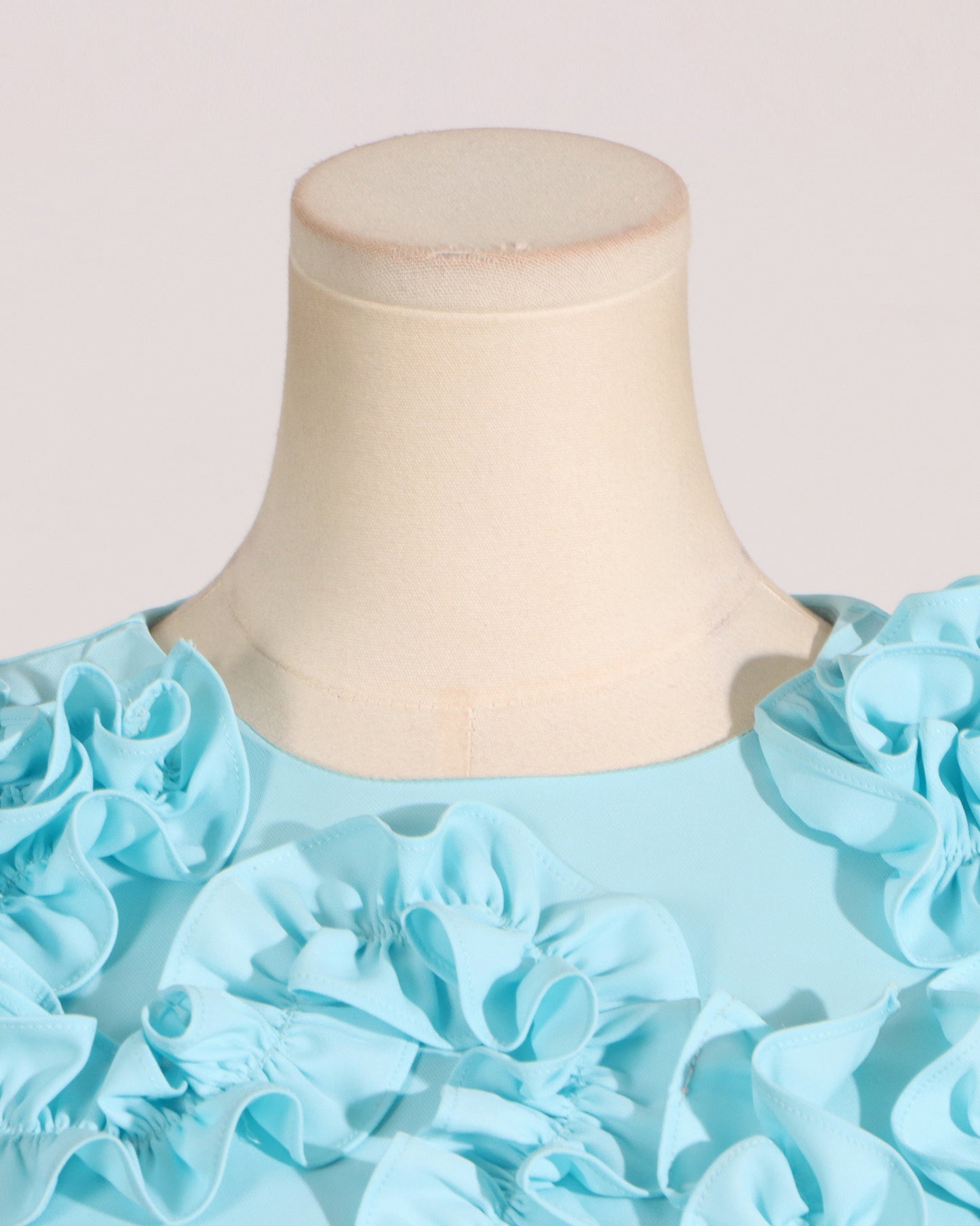 Blue 3D Floral Ruffle Mini Dress