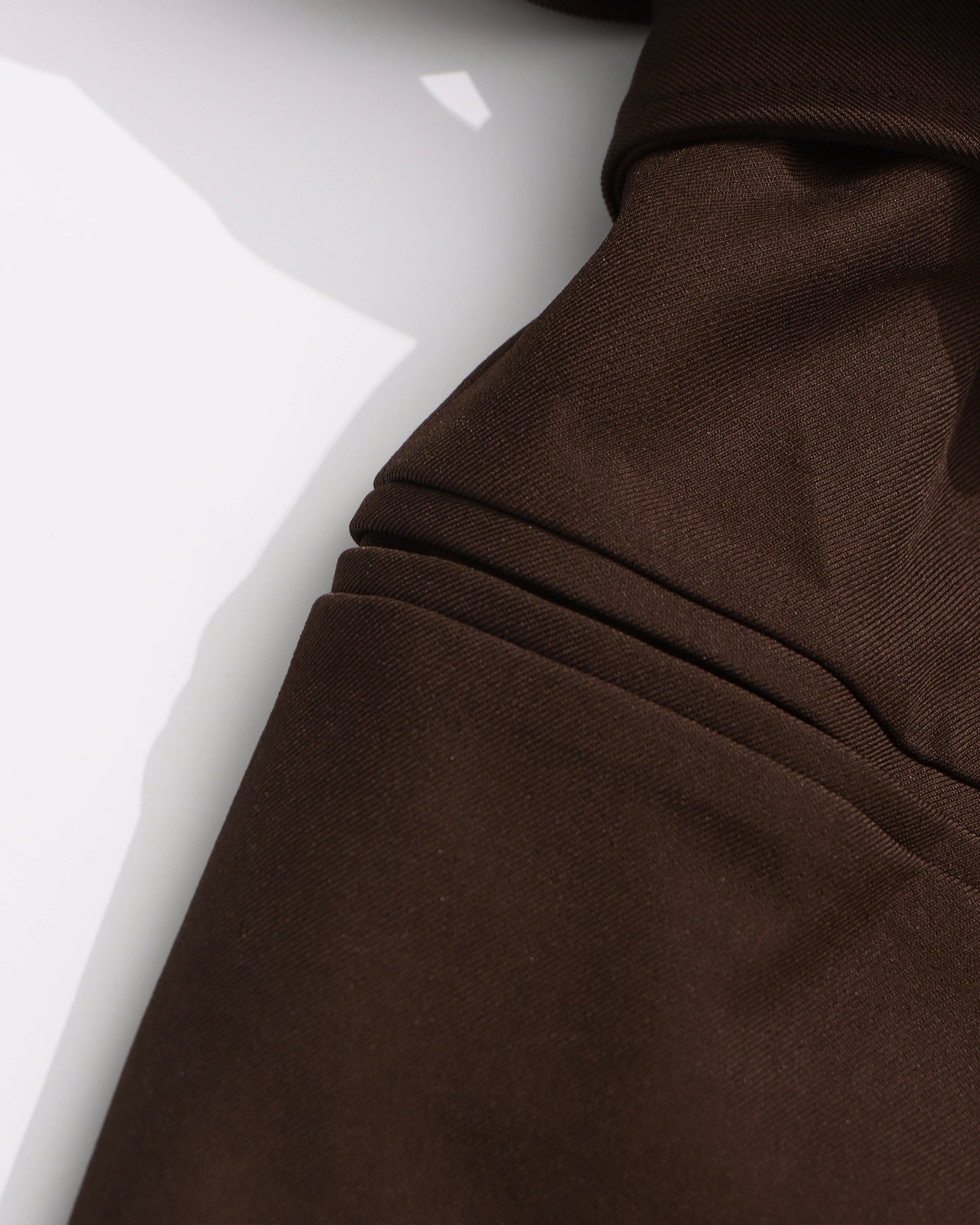 Brown Double-Breasted Blazer with Tie Straps