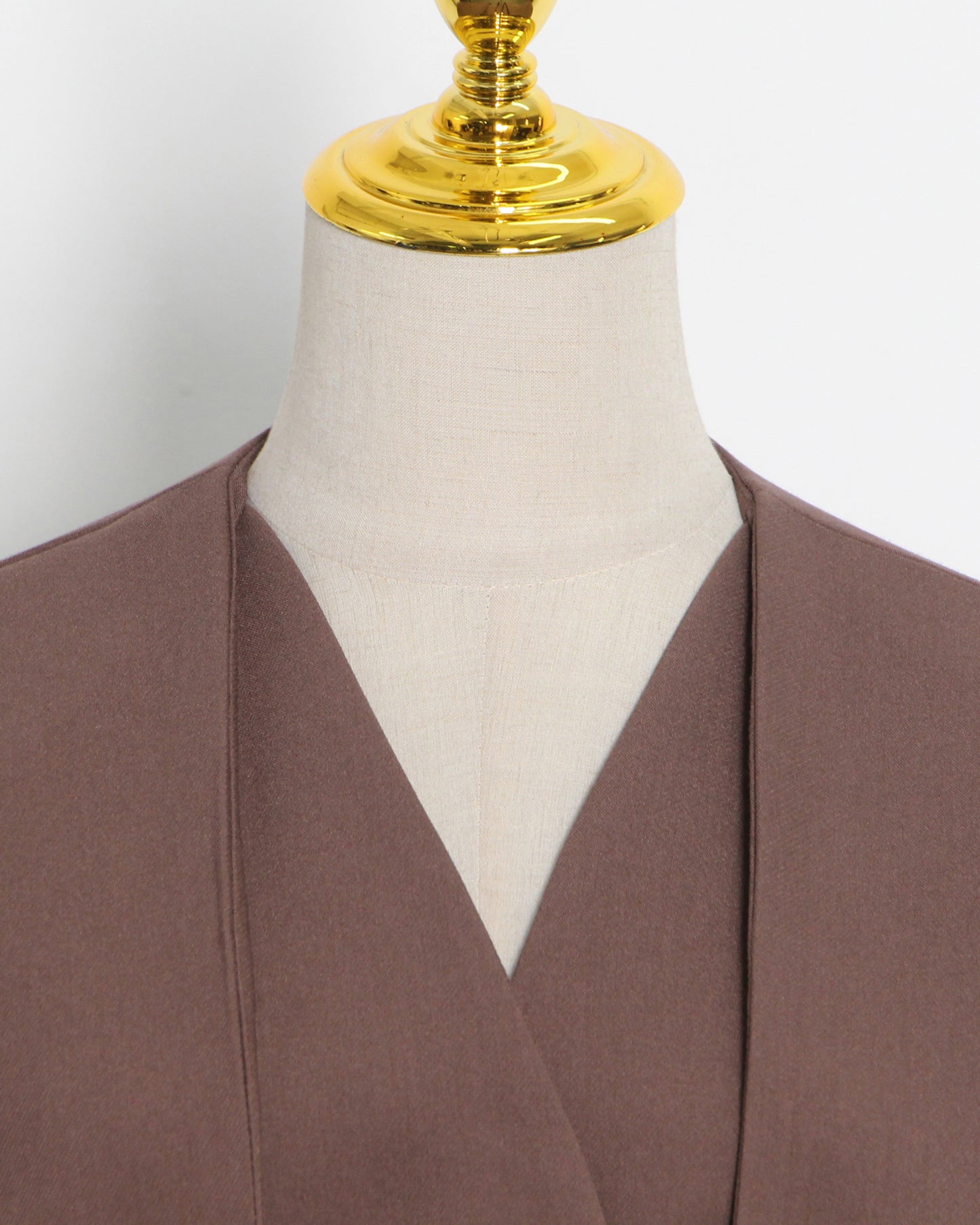 Brown Double-Breasted Longline Coat