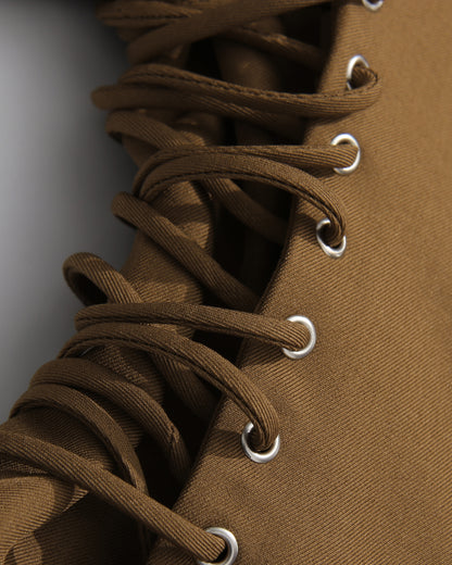 Brown Side Lace-Up Fitted Blazer