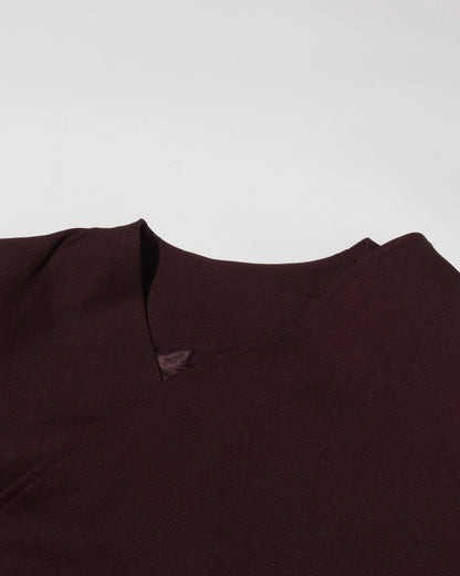 Burgundy Asymmetric Oversized Blazer