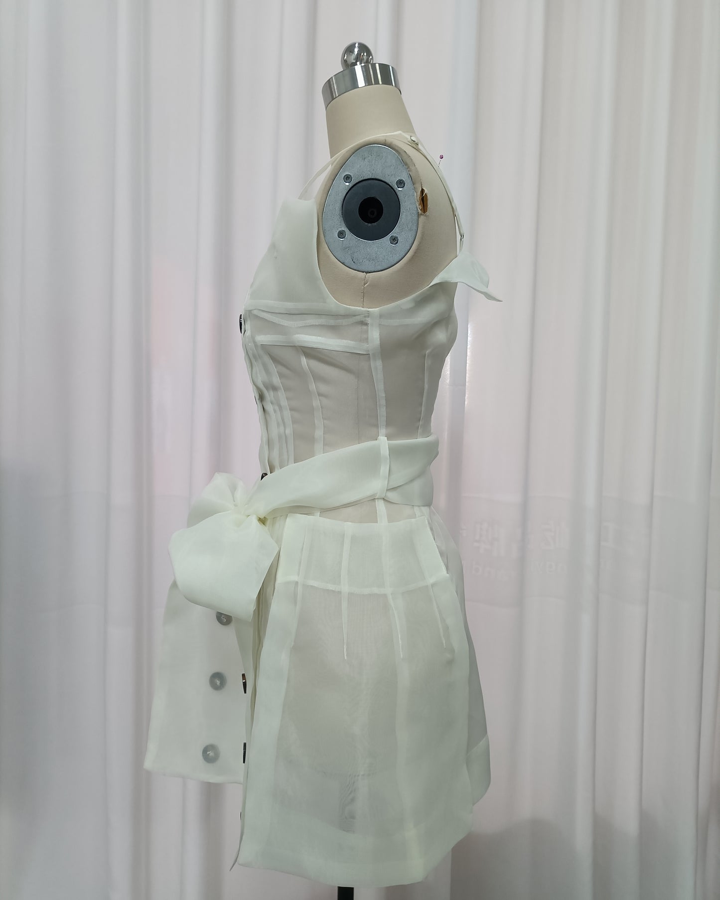 Buttercream Spaghetti Strap Double Breasted Mini Dress