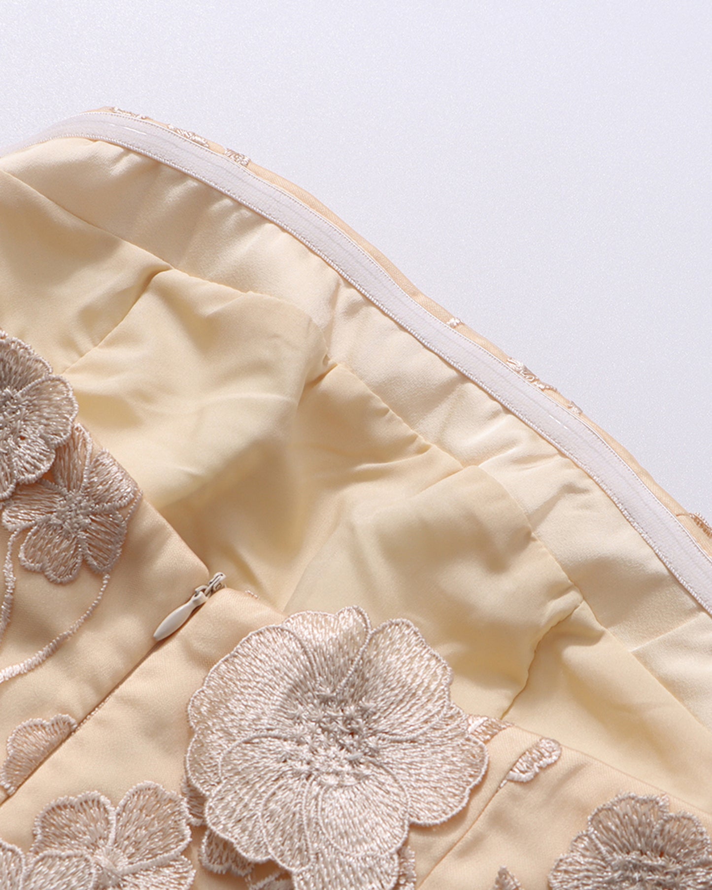 Champagne Lace Bodice & Pleated Skirt Set