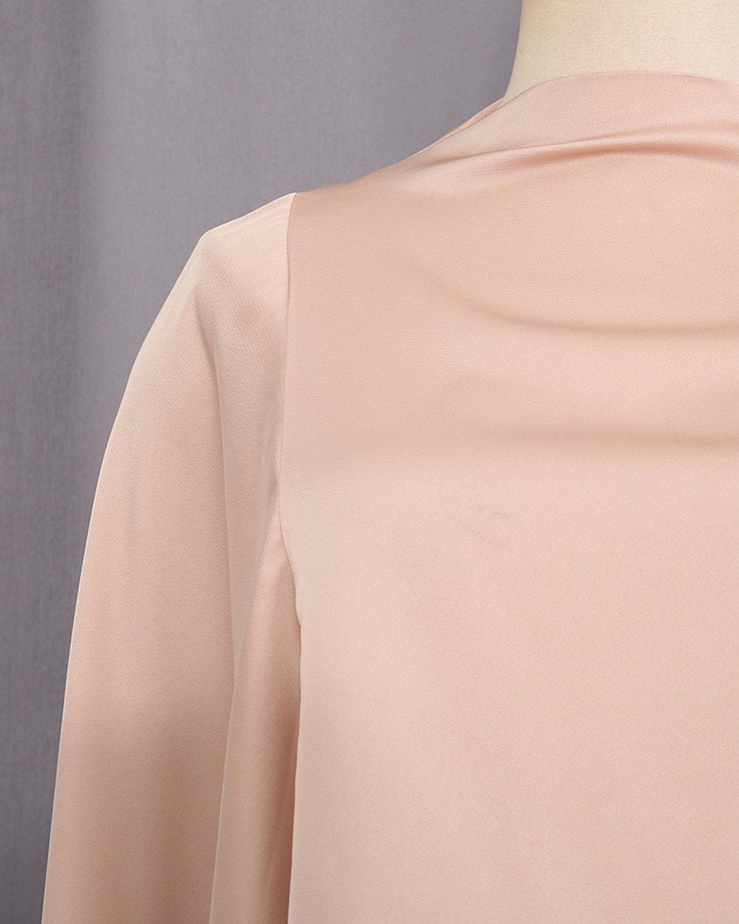 Champagne Satin Cape Maxi Dress