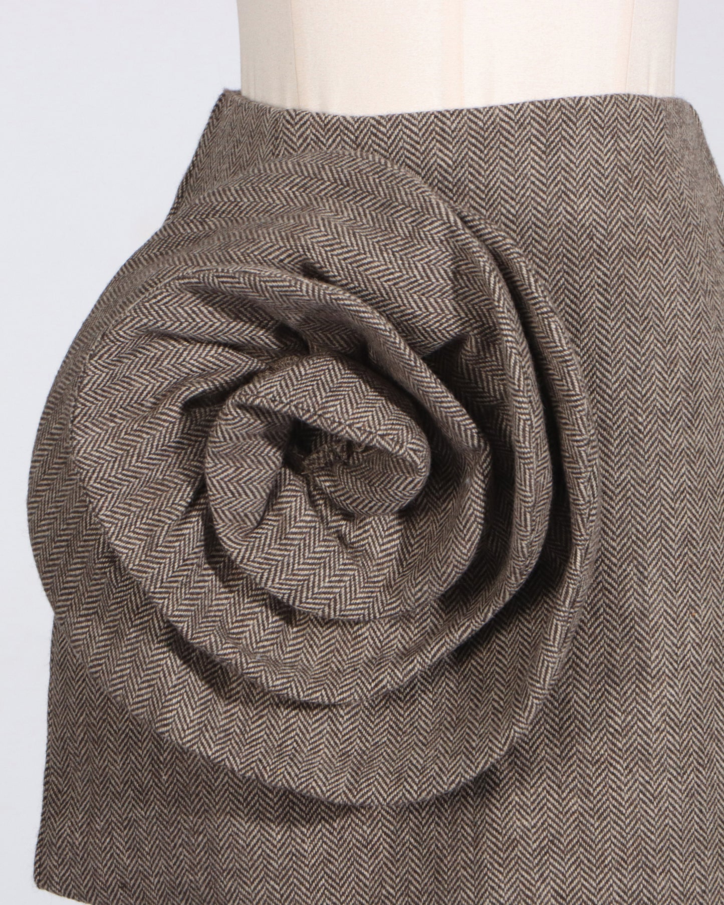 Coffee 3D Rose Mini Skirt