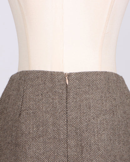 Coffee 3D Rose Mini Skirt