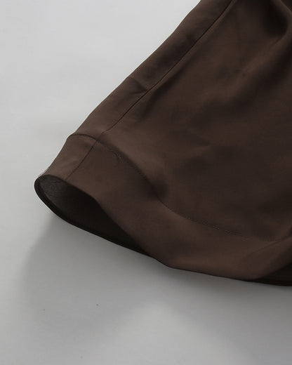 Coffee Asymmetrical One Shoulder Dress
