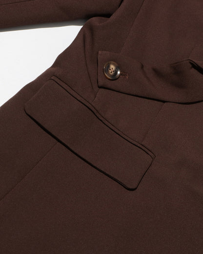 Coffee Cutout Wrap Blazer