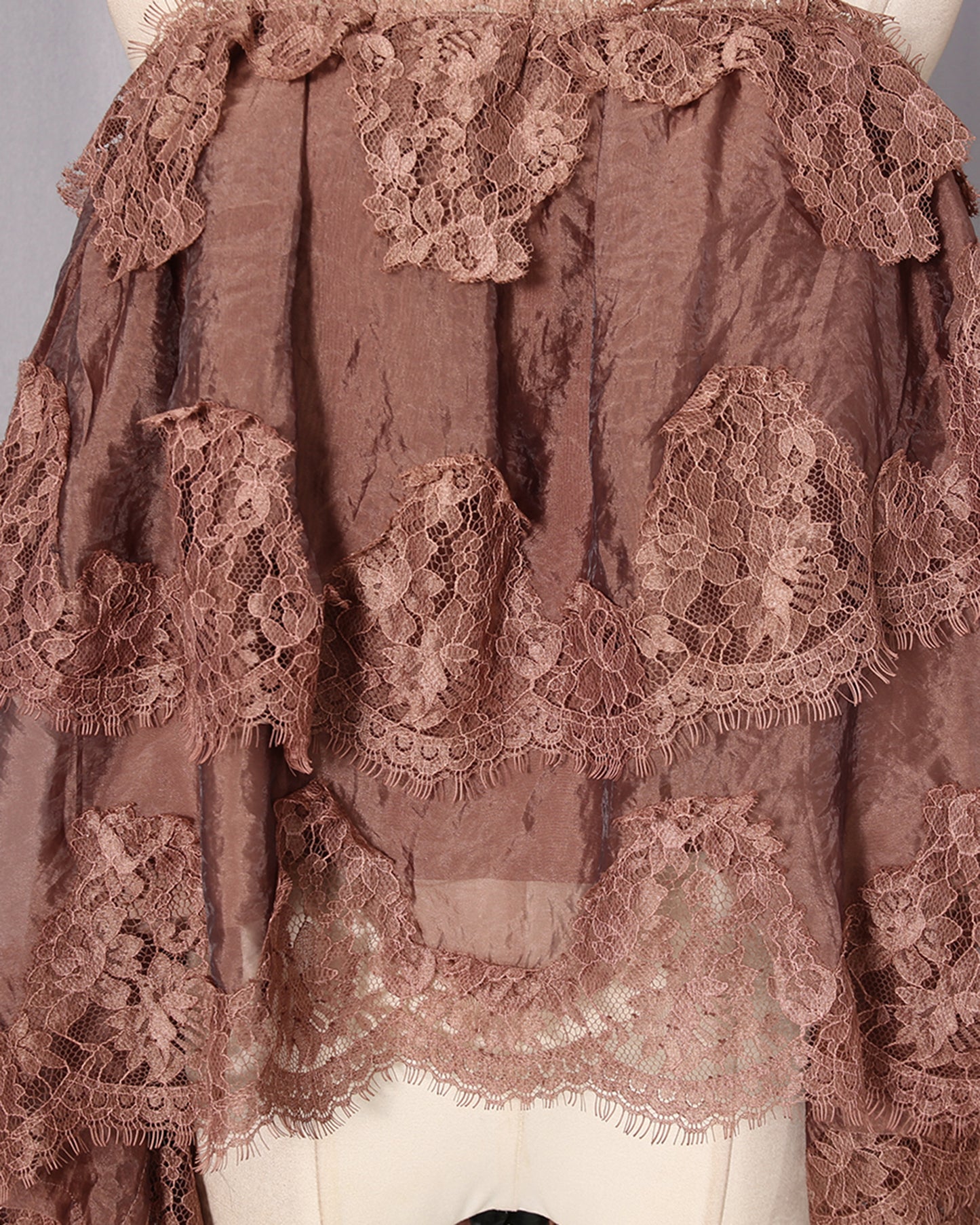 Coffee Lace Tiered Camisole