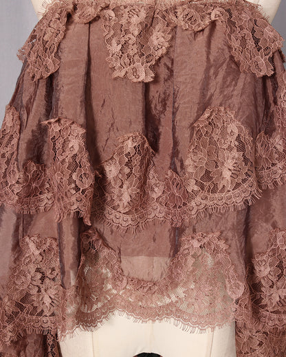 Coffee Lace Tiered Camisole