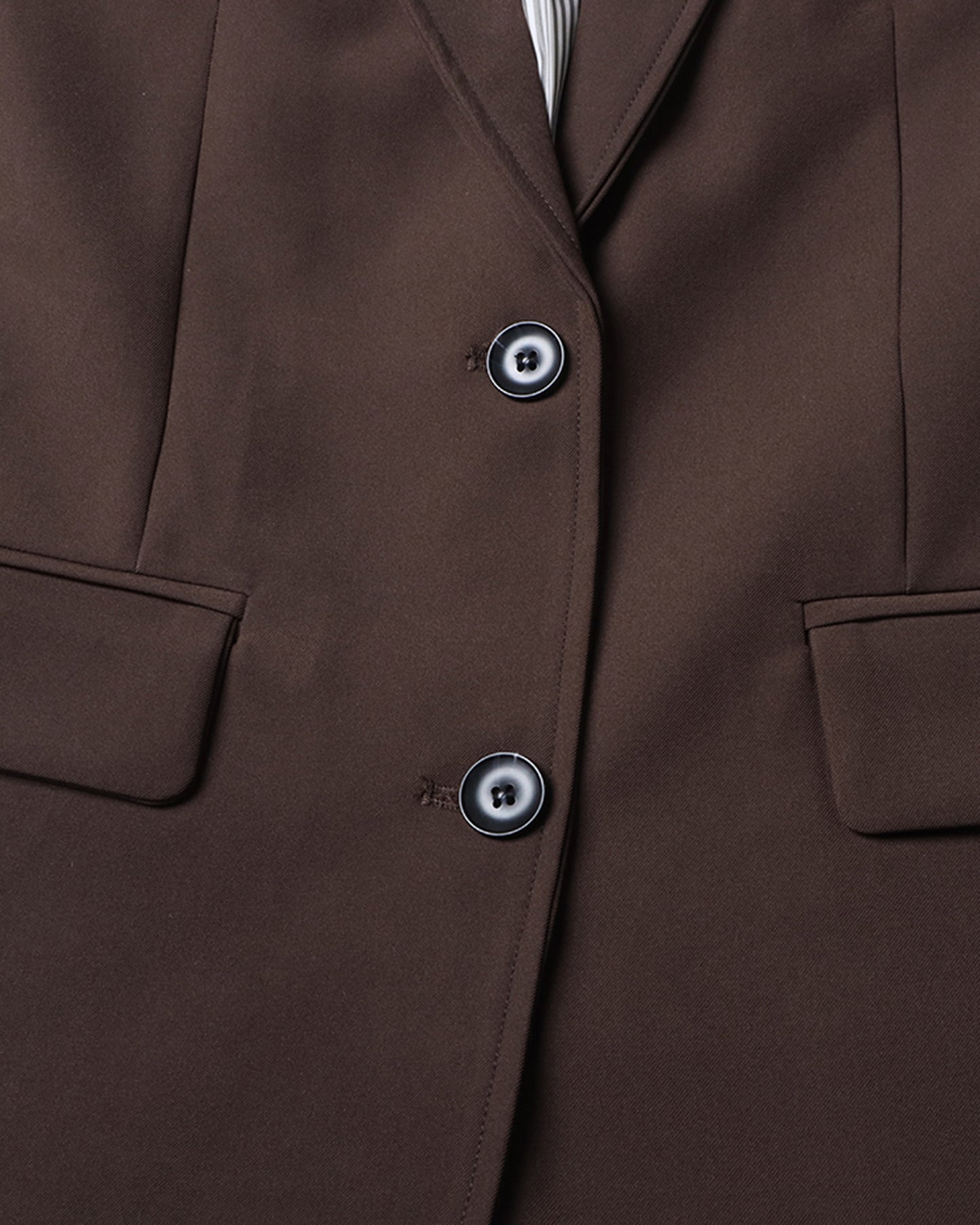 Coffee Single-Breasted Blazer Asymmetric Pocket