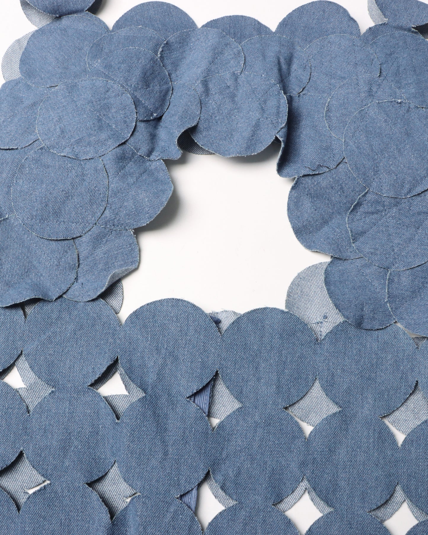 Denim Blue Cutout Floral Maxi Dress