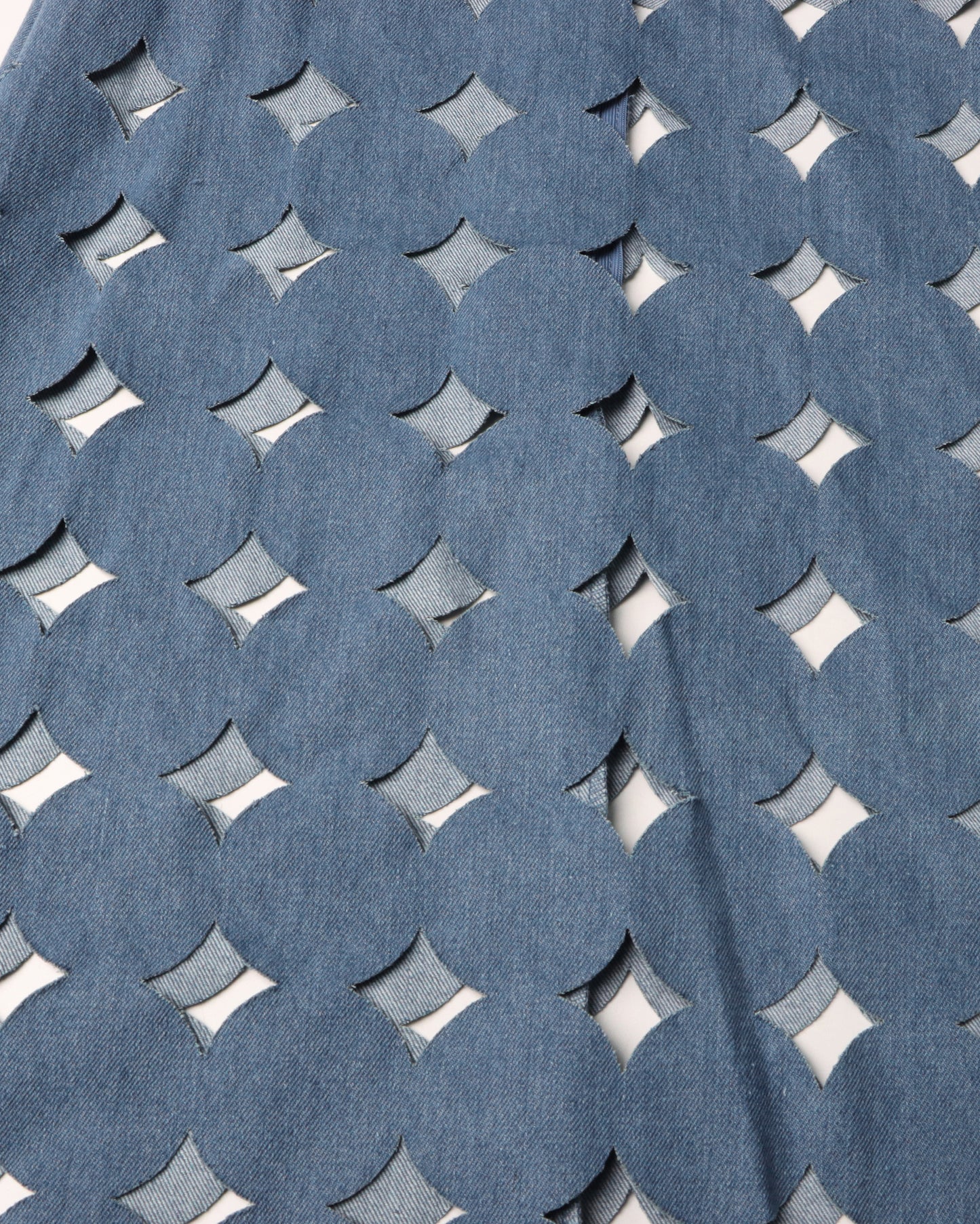 Denim Blue Cutout Floral Maxi Dress