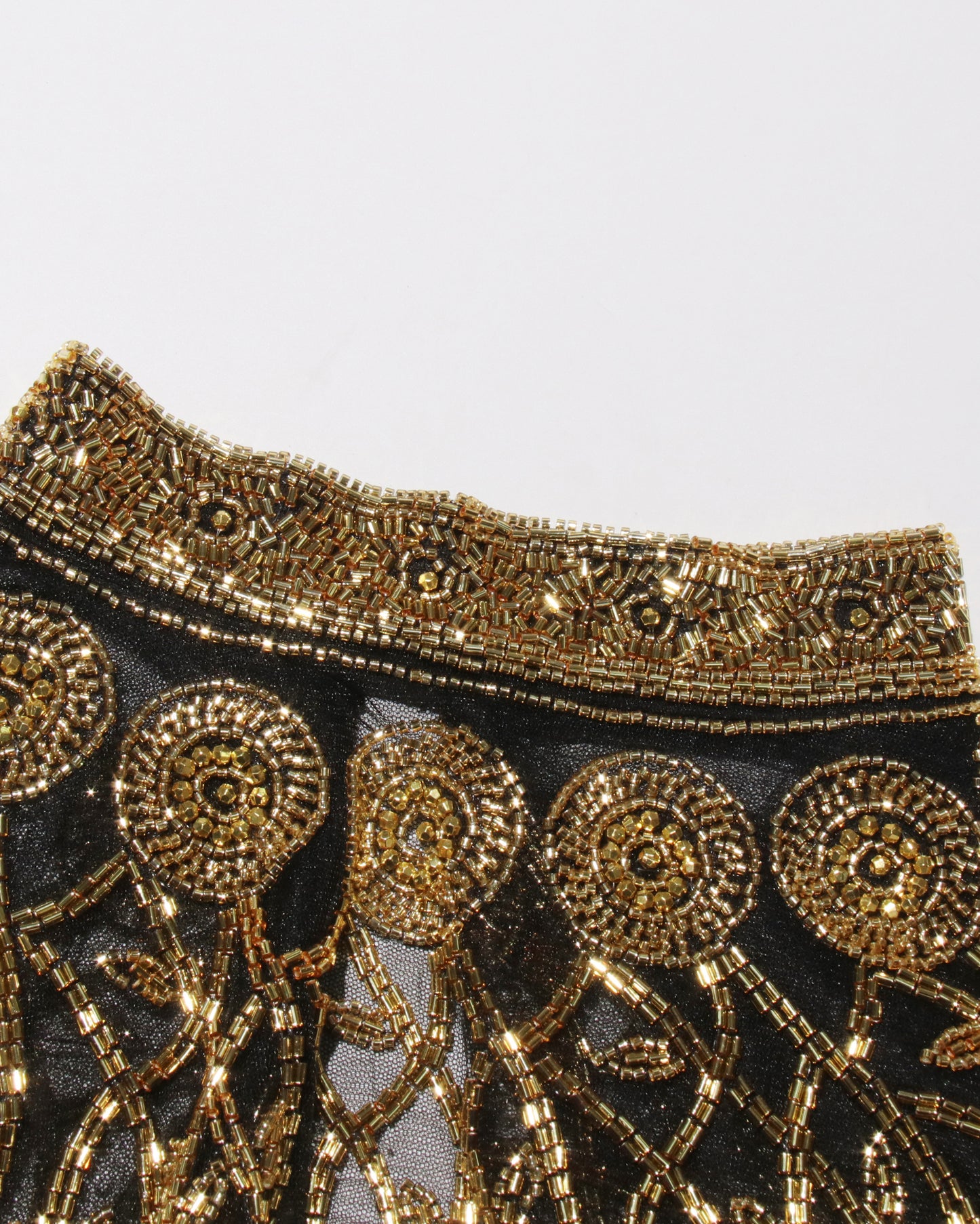 Gold Embroidered Fringe Capelet Jacket