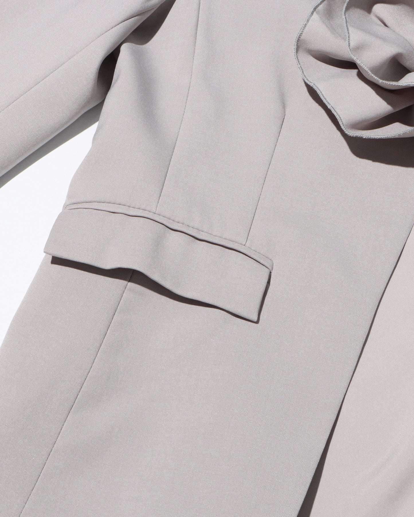 Gray Blazer with 3D Rose Accent