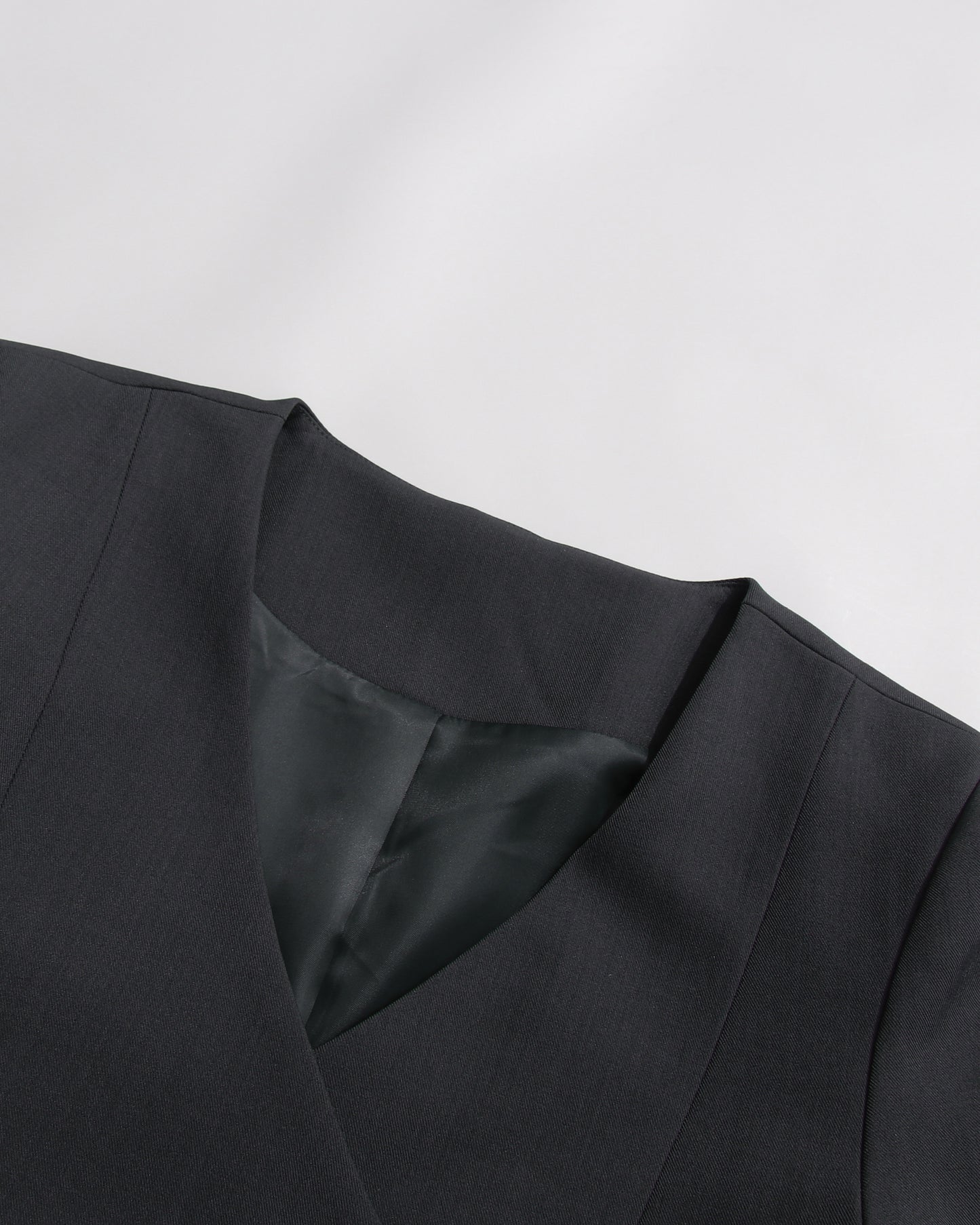 Gray Longline Coat with Pink Floral Buttons