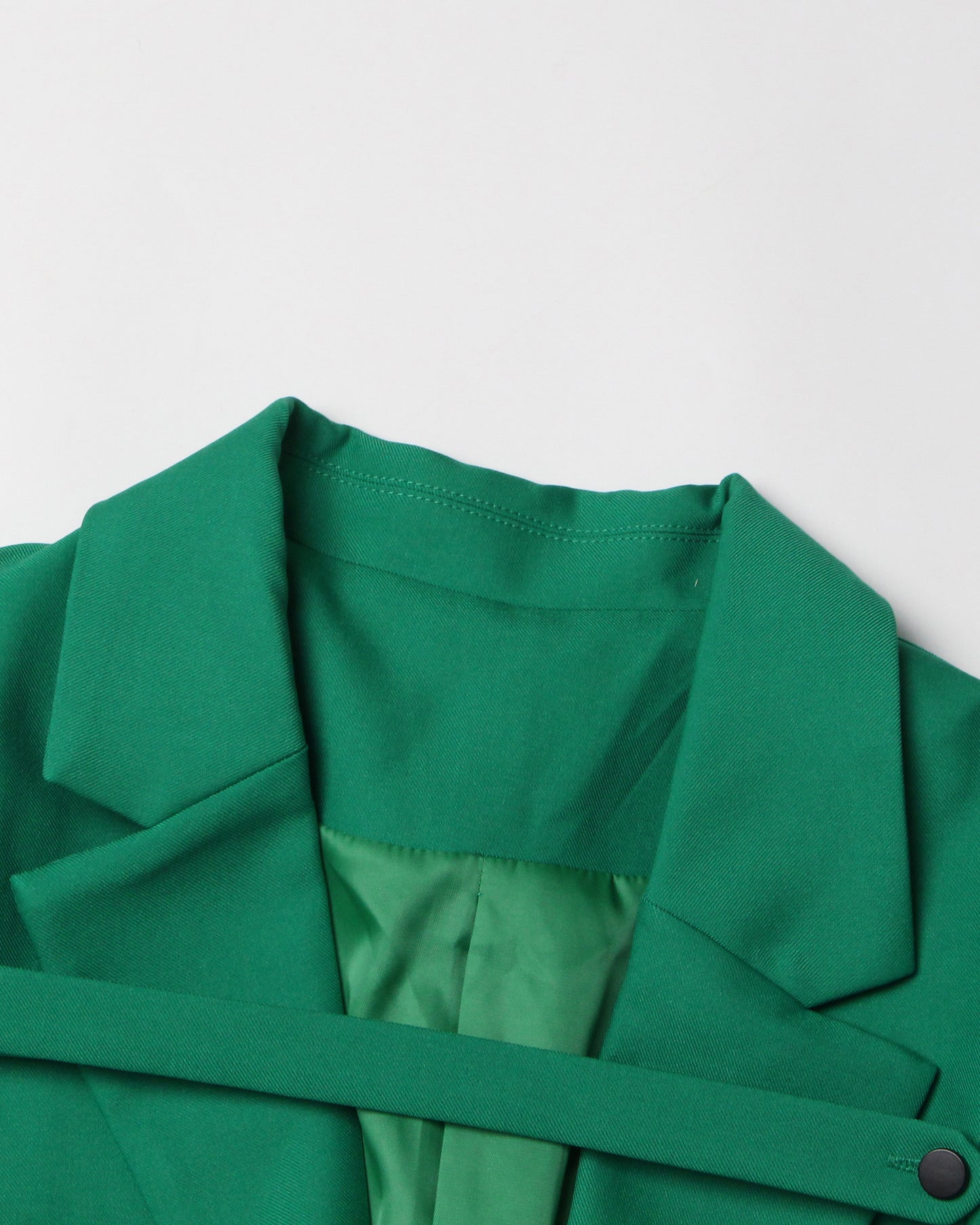 Green Asymmetrical Blazer with Cutout