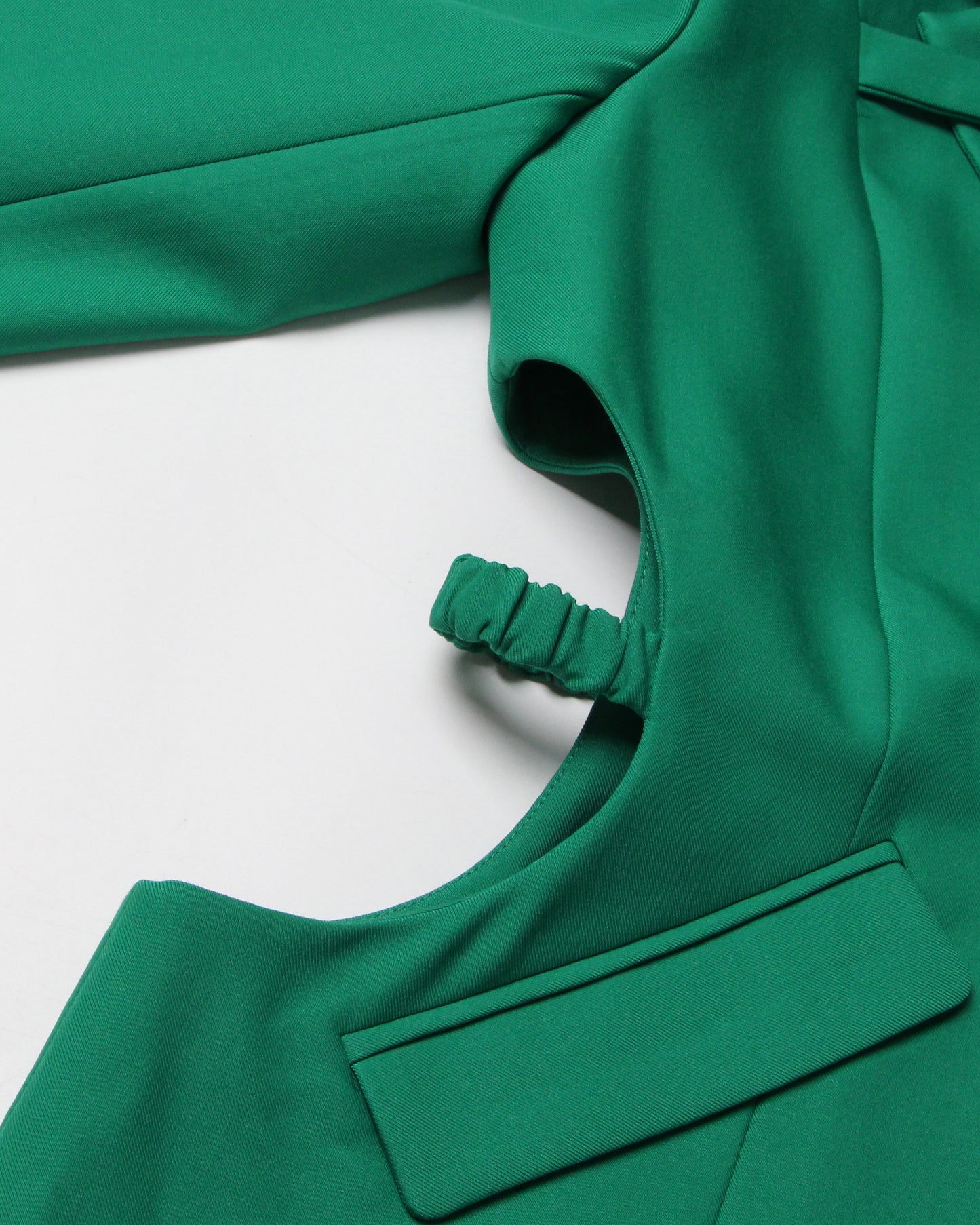 Green Asymmetrical Blazer with Cutout