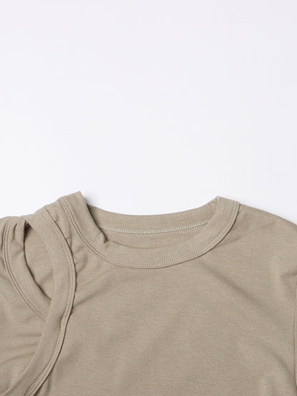 Green Cutout Long-Sleeve Midi Dress