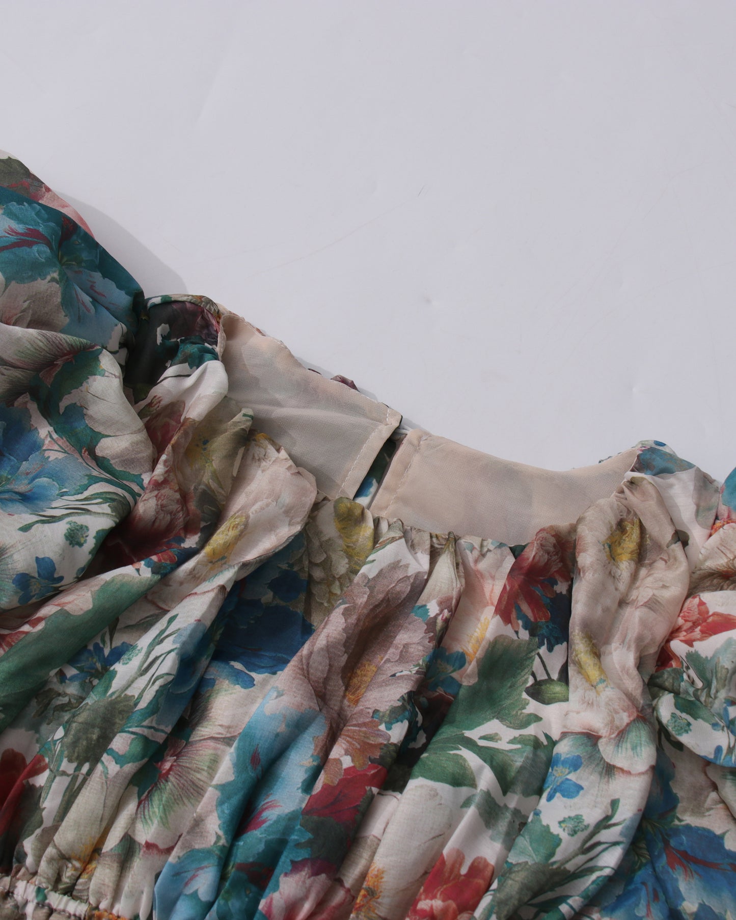 Green Floral Tiered Ruffle Maxi Dress