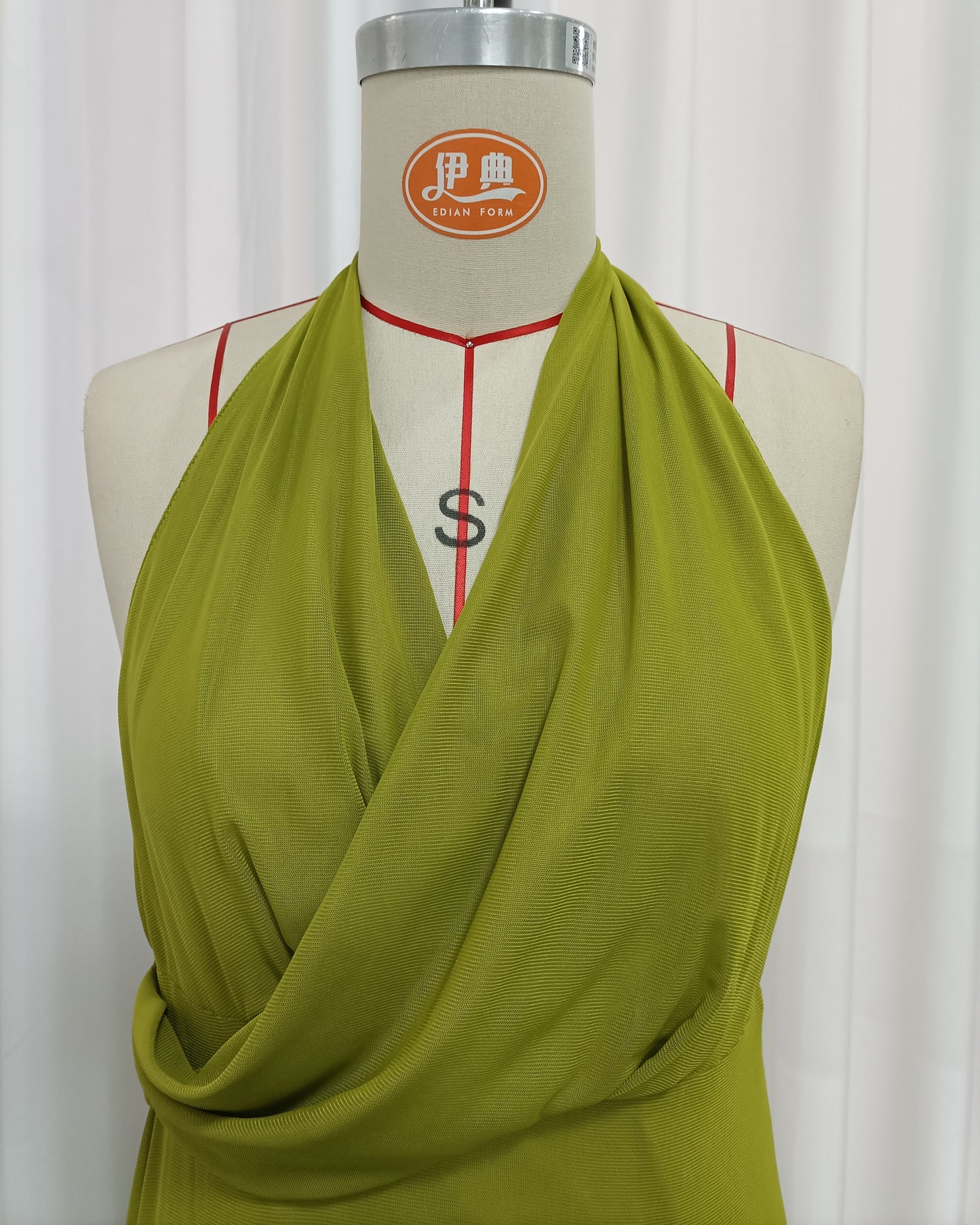 Green Halter Wrap V Neck Flowy Maxi Dress