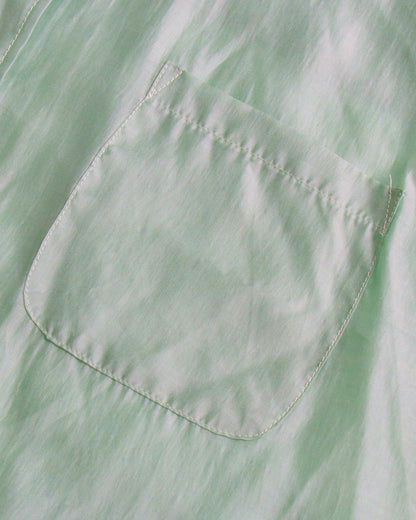 Green Oversized Solid Button-Down Shirt