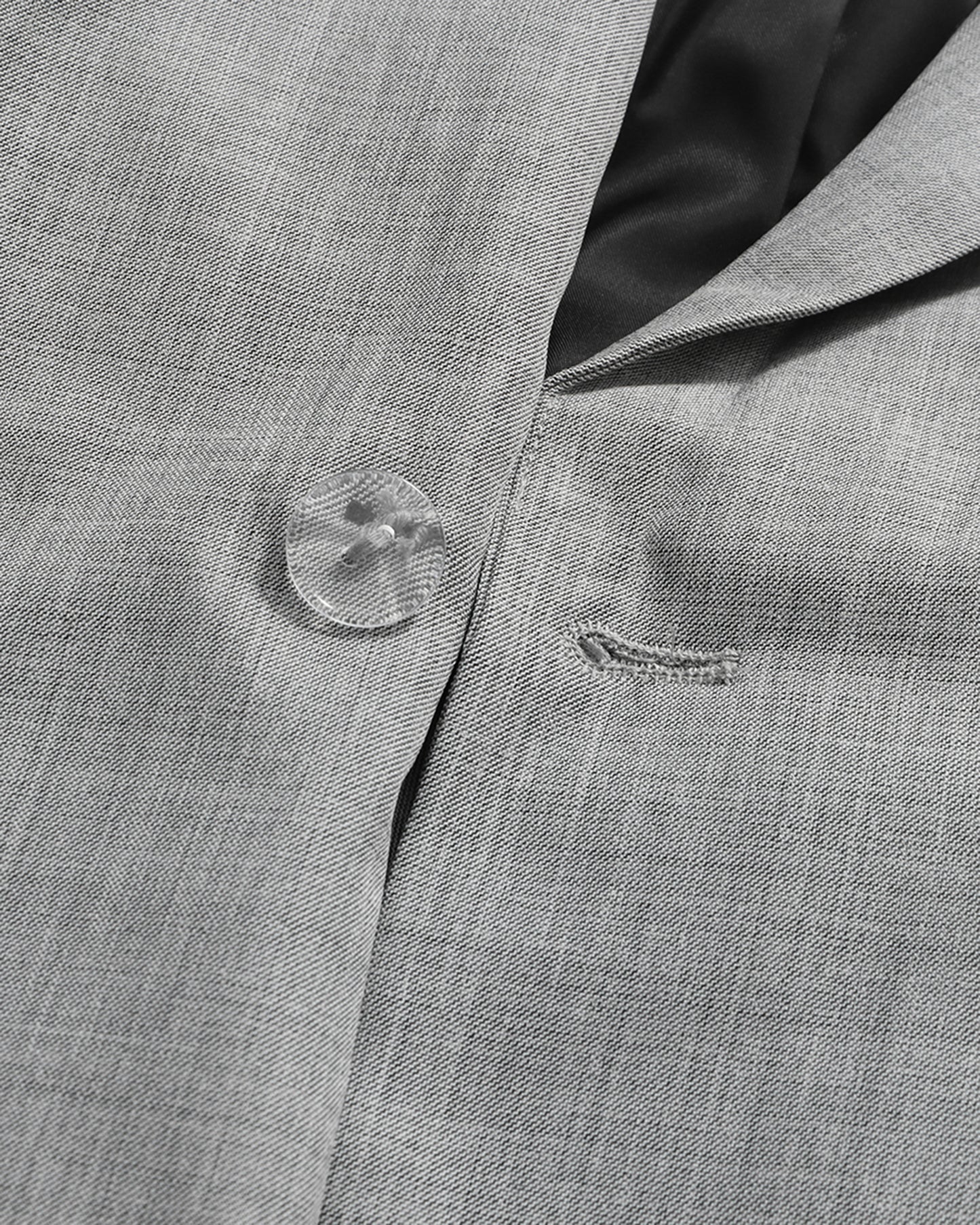 Grey Peplum Blazer with Double-Breasted Design