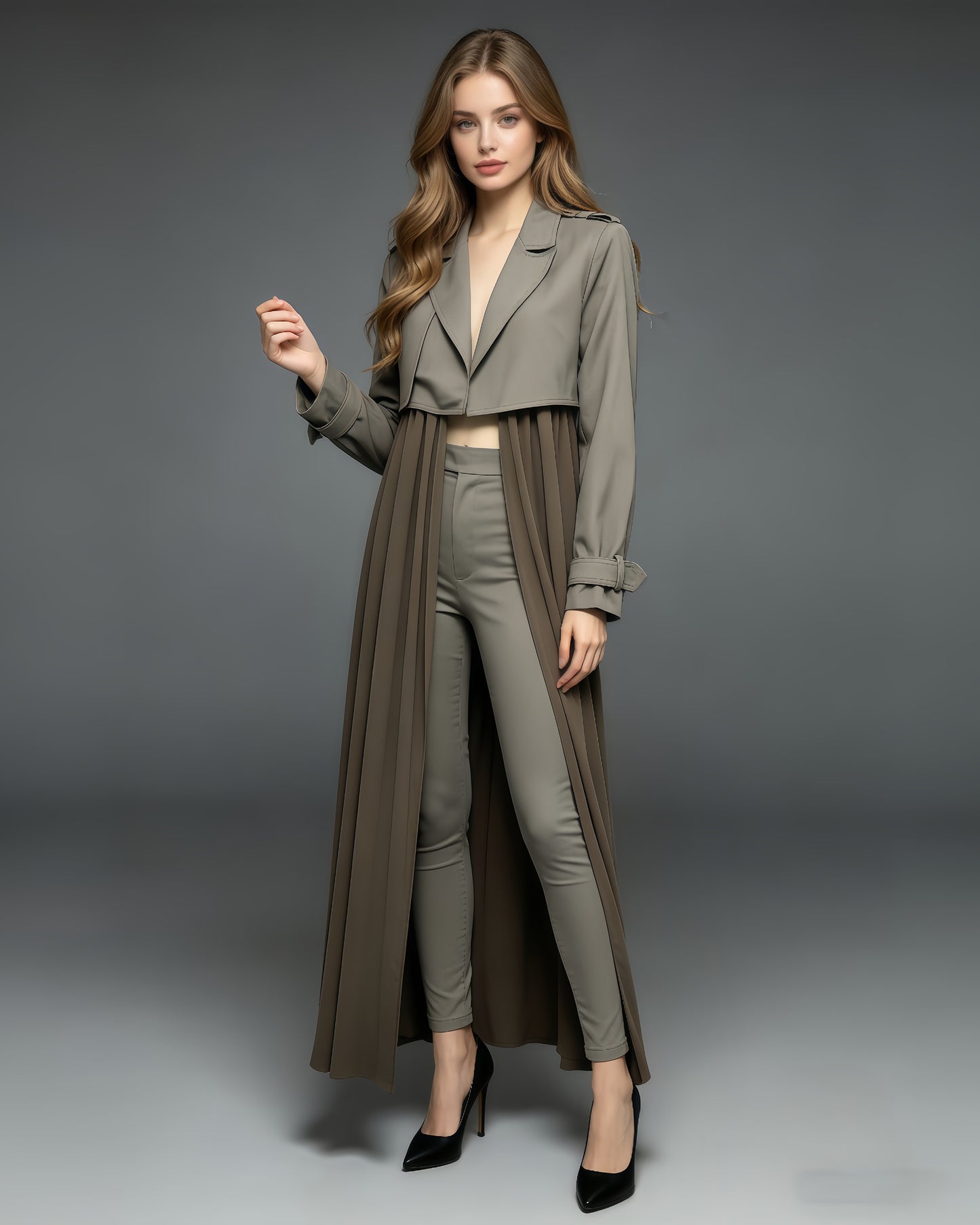 Grey Two-Tone Hybrid Jacket
