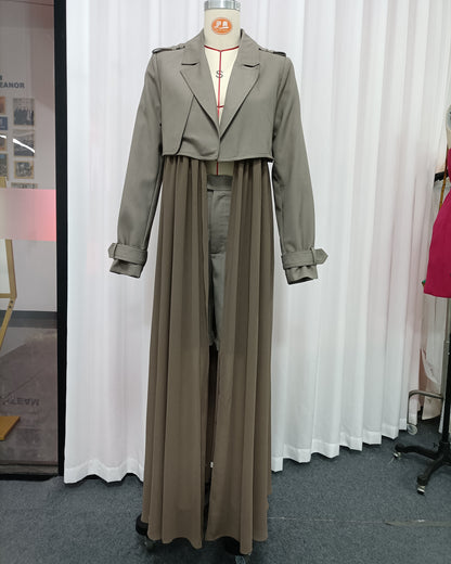 Grey Two-Tone Hybrid Jacket