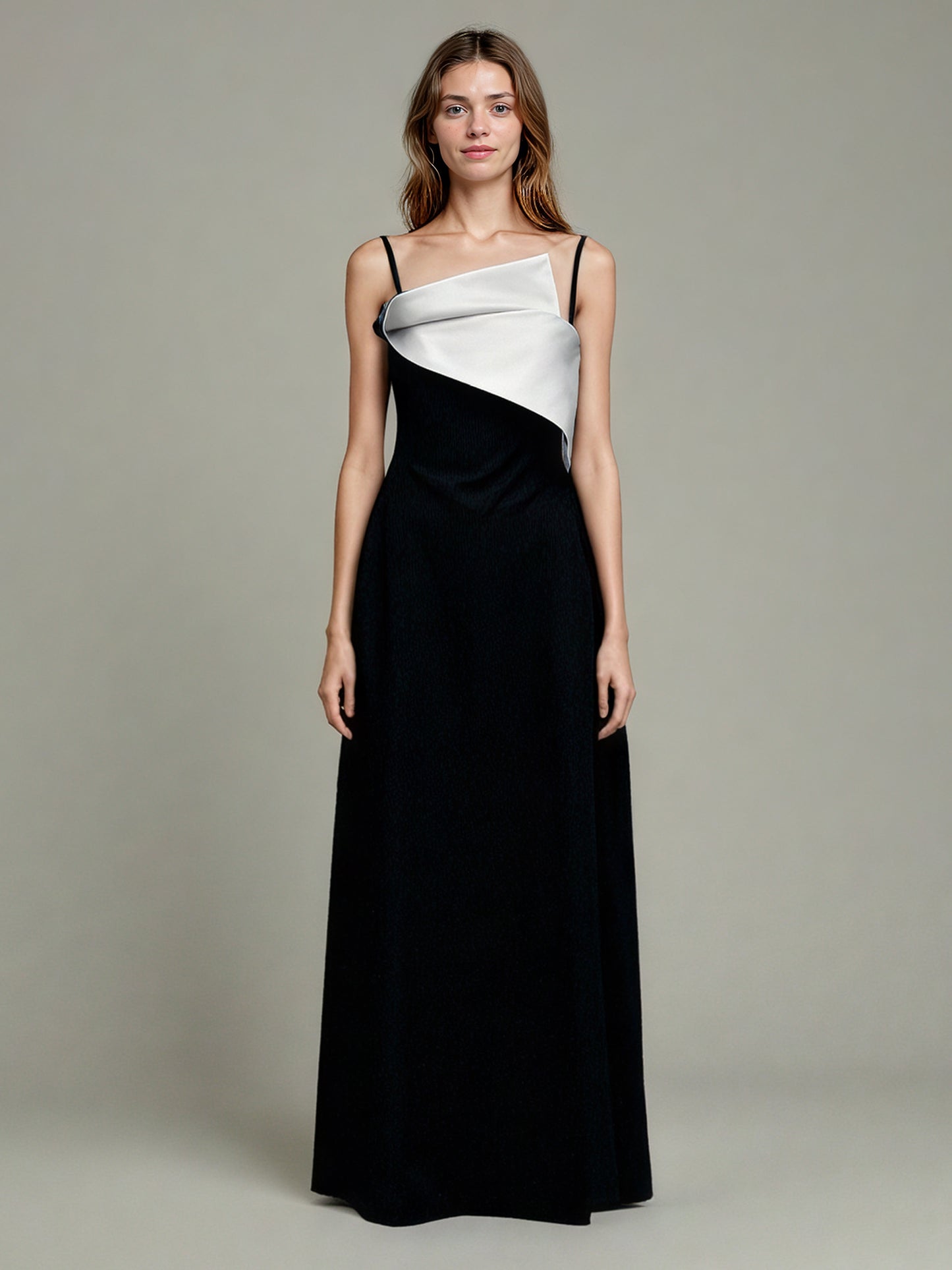 Hit Color Off Shoulder Long Dress