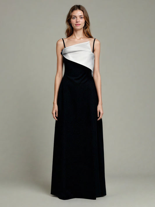 Hit Color Off Shoulder Long Dress