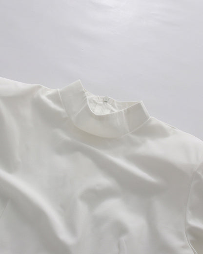 White High Neck Peplum Maxi Dress