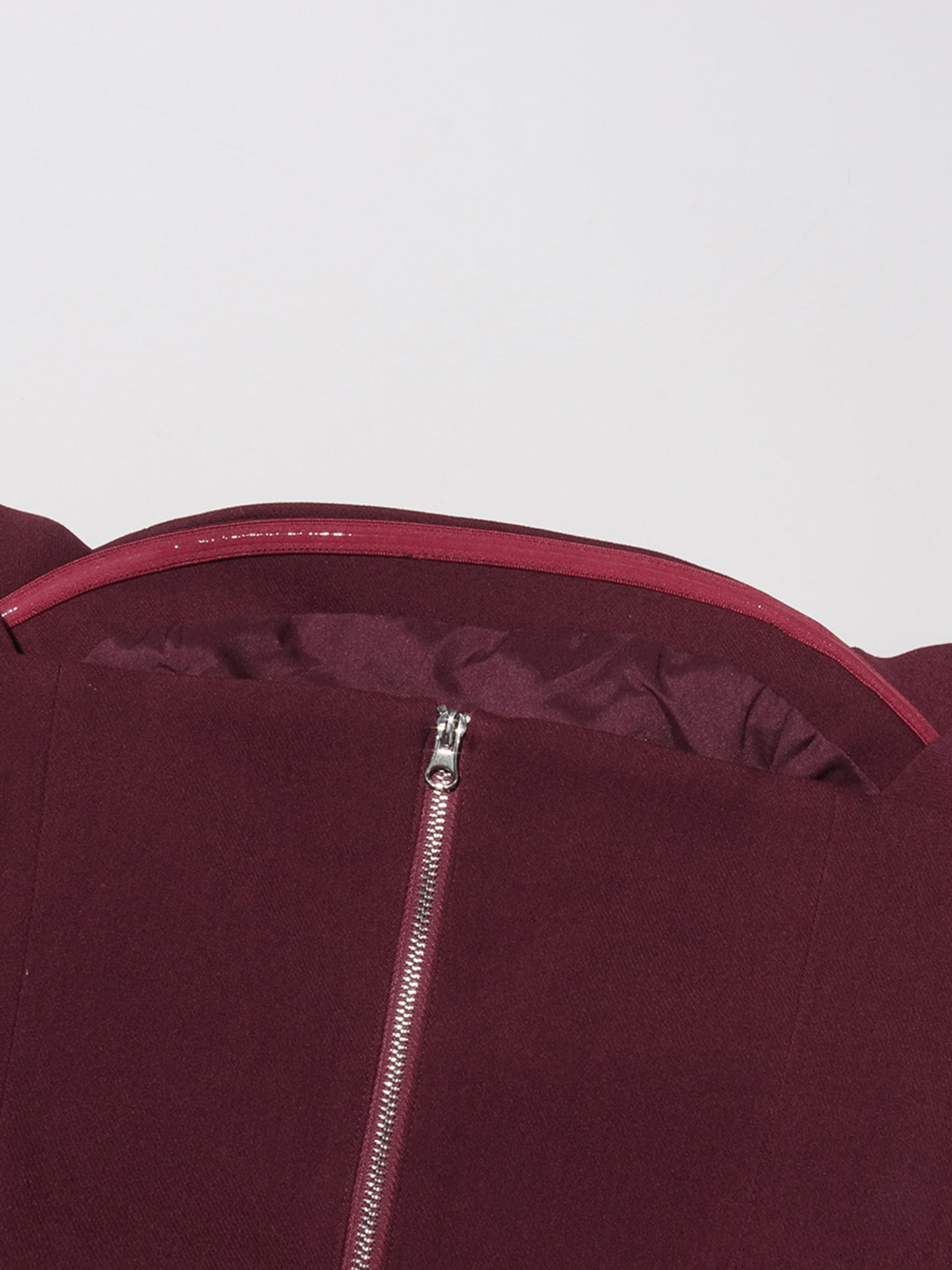 Elegant Burgundy Off - the - Shoulder Top and Pleated Skirt Set