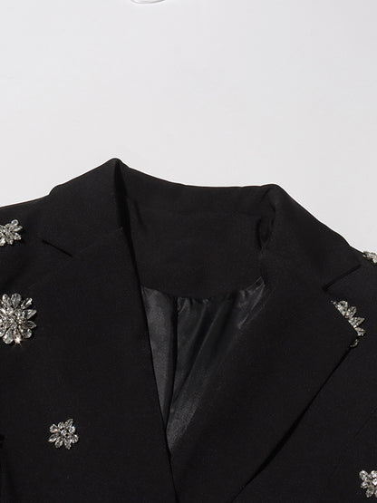Patchwork Diamonds Blazers Two Piece Set