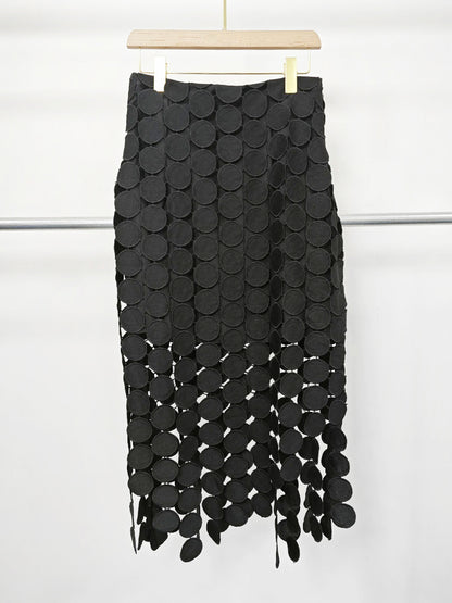 Chic Elegant Solid Midi Skirt