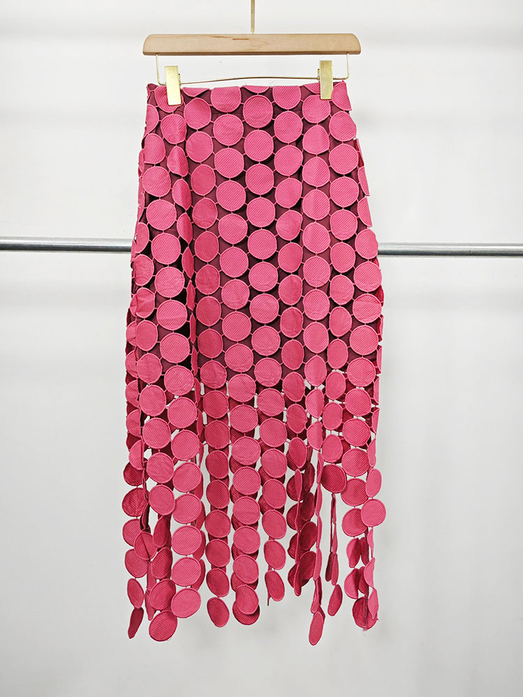 Chic Elegant Solid Midi Skirt