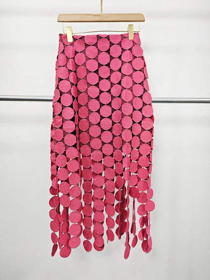 Chic Elegant Solid Midi Skirt
