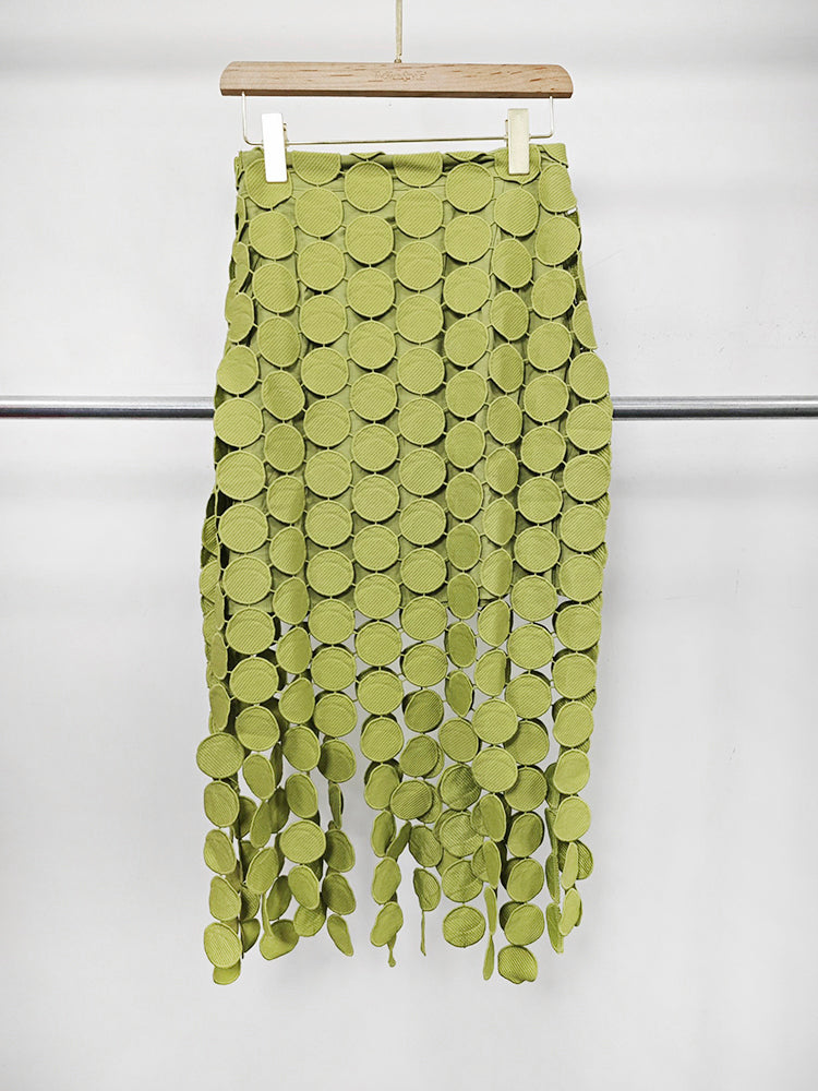 Chic Elegant Solid Midi Skirt