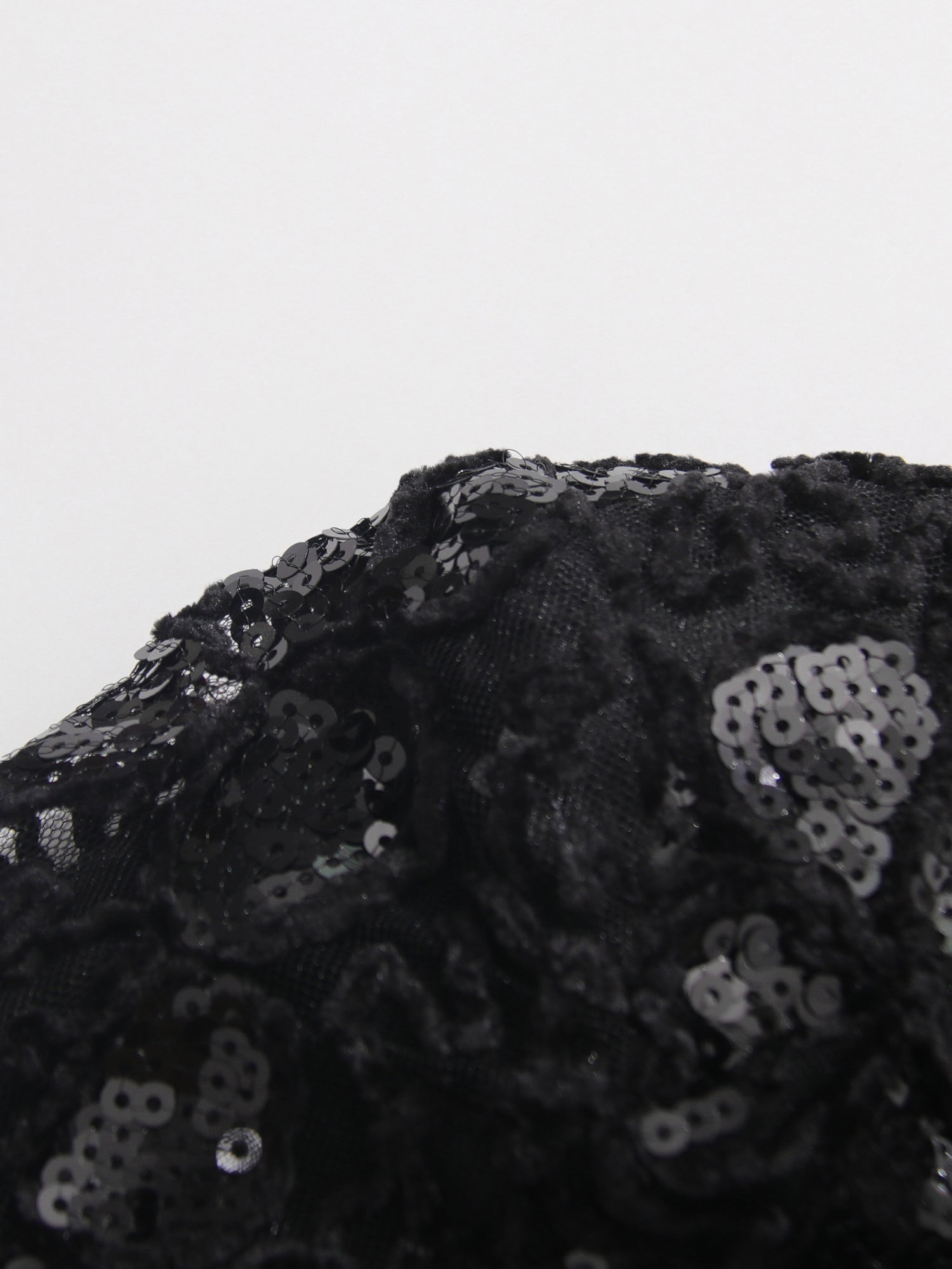 Glamorous Black Lace Embellished Long - Sleeve Maxi Dress