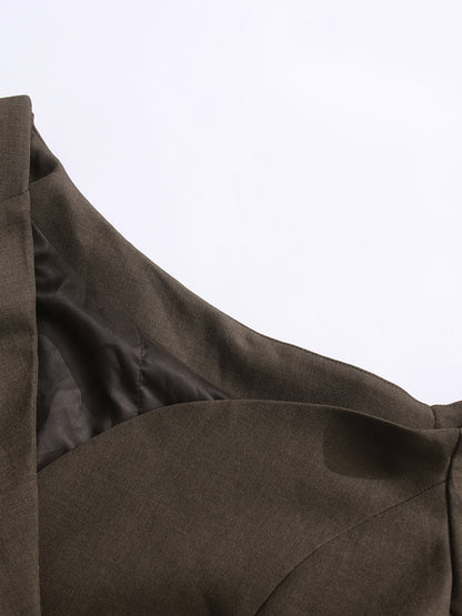 Chic Coffee - Colored Tailored Blazer